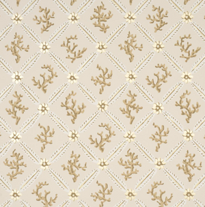 Corail Leaf Trellis Wallpaper