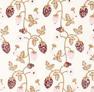 Strawberry Hand Block Print Fabric