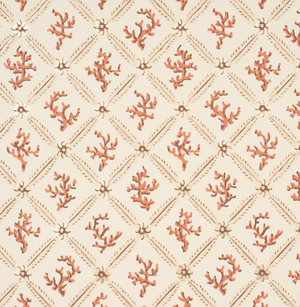 Corail Leaf Trellis Wallpaper