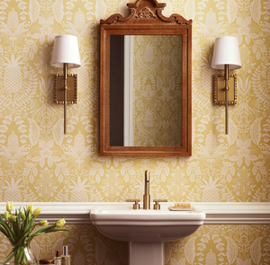 Pineapple Damask Wallpaper