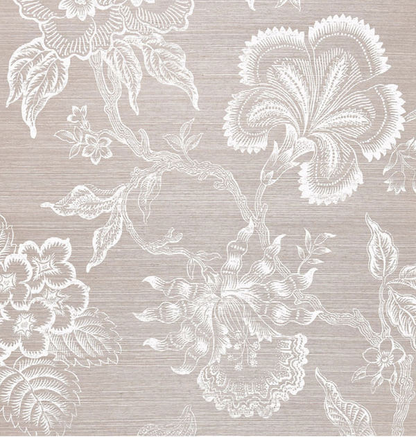 Hot House Floral Sisal Wallpaper - Urban American Dry Goods Co.