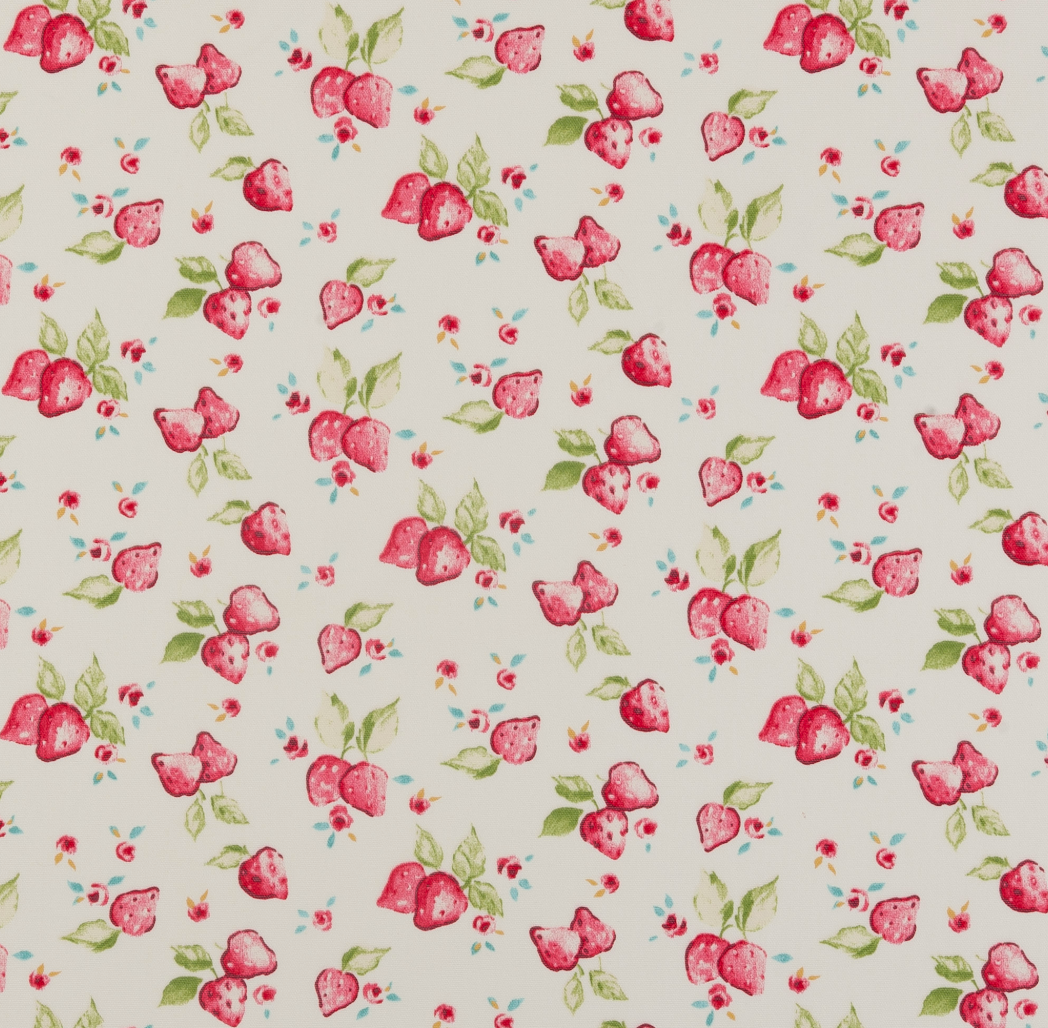 Pink Cow Strawberry Fabric, Wallpaper and Home Decor