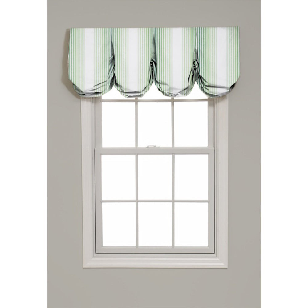 Tivoli Stripe Pleated Balloon Valance - Urban American Dry Goods Co.